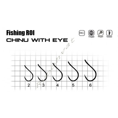 Крючки "Fishing ROI" Chinu with Eye №3 (уп.10шт)
