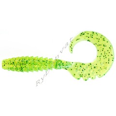 Силикон FishUp Fancy Grub 2,5" (10шт), #026 - Flo Chartreuse/Green