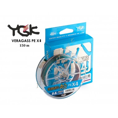 Шнур плетеный YGK Veragass PE x4 150m (0.8 (14lb / 6.35kg))