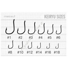 Крючки metsui KEIRYU цвет bln, размер № 1, в уп. 12 шт.