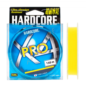 Шнур Duel Hardcore X4 PRO 150m 0.19mm 9.0kg #1.2 Yellow