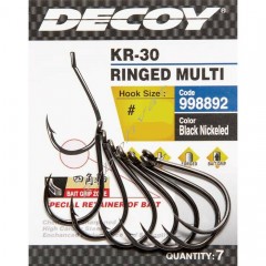 Крючок Decoy KR-30 Ringed Multi 05, 8 шт/уп