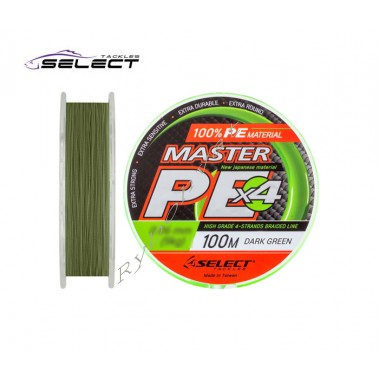 Шнур Select Master PE 100m 0.18мм 21кг темн.-зел.