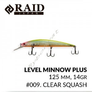 Воблер Raid Level Minnow Plus (125mm, 14g) (009 Clear Squash)