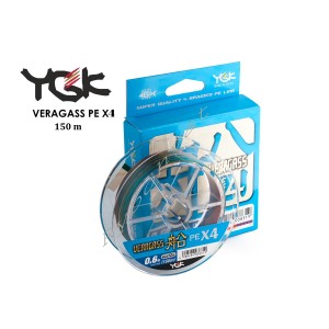 Шнур плетеный YGK Veragass PE x4 150m (1.0 (18lb / 8.17kg))