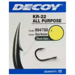 Крючок Decoy KR-22 Black Nickeled 02, 12 шт/уп