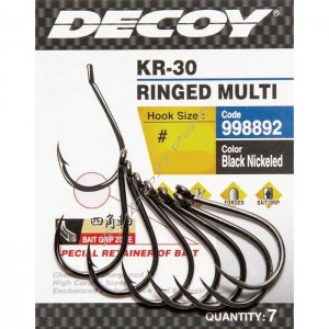Крючок Decoy KR-30 Ringed Multi 01, 7 шт/уп