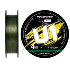Шнур Favorite U1 PE 4x 150m (dark green) #0.8/0.153mm 10lb/4.8kg