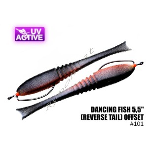 Поролонка 101 Dancing Fish 5,5",(reverse tail) offset, Профмонтаж