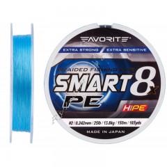 Шнур Favorite Smart PE 8x 150м (sky blue) #2.0/0.242mm 25lb/13.8kg