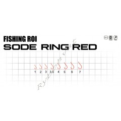 Крючки Fishing ROI sode-ring №3 red (уп14шт)