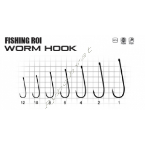 Крючки Fishing ROI worm hook №10 (уп11шт)
