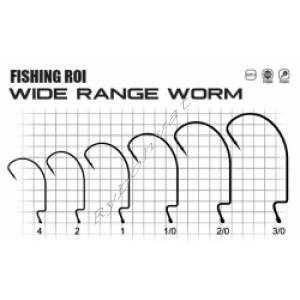 Крючки Fishing ROI wide range worm №4 (уп10шт)