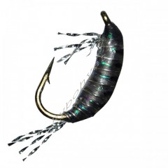 Мормышка STRIKE имитация рачка бокоплава UV Shrimp 3D - Gray [Серая] (#14, 0,20г, 1см)