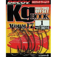 Крючок Decoy Worm 17 Kg Hook 1/0, 9шт