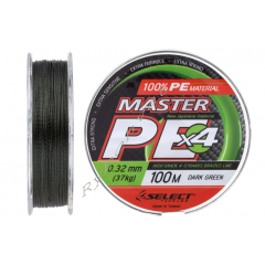 Шнур Select Master PE 100m 0.32мм 37кг темн.-зел.
