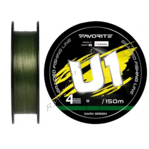 Шнур Favorite U1 PE 4x 150m (dark green) #0.6/0.132mm 8lb/3.6kg