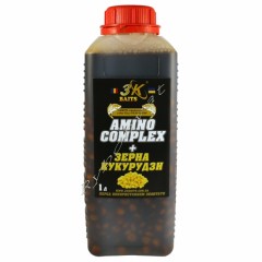 Зерна кукурудзи залиті в «AminoComplex» 1000 мл,"3KBaits"