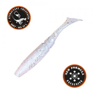 Приманка мягкая SAKURA - SLIT SHAD 75 - 3" - 040 (BLUE PEARL W/SILVER) X 15