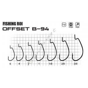 Крючки "Fishing ROI" Offset B94BC №3.0 (уп.10шт)