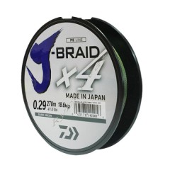 Шнур Daiwa J-Braid X4E 0,13mm 270m #1.0 Dark Green