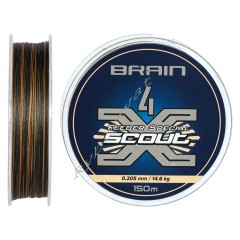 Шнур Brain Scout 4X 150m (deep green) 0.205mm 14.6kg