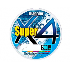 Шнур Duel Hardcore Super X4 200m 5Color 3.6kg 0.11mm #0.4