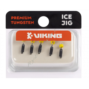 Мормишка вольфрамова Viking Fishing Rigabik+bead 0.35g 2mm Black+Y