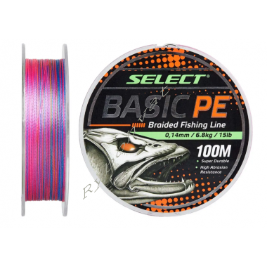 Шнур Select Basic PE 100m Multicolor 0.24mm 40lb/18.2kg