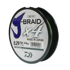 Шнур Daiwa J-Braid X4E 0,15mm 270m #1.2 Dark Green