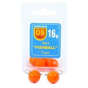 Груз свинцовый "FISHBALL" блистер 7шт-16г оранжевый