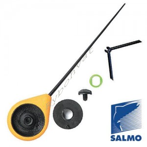 Вудка-балалайка зимова з підставкою  Salmo Sport (жовта) 24см