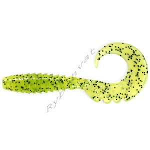 Силикон FishUp Fancy Grub 2,5" (10шт), #055 - Chartreuse/Black