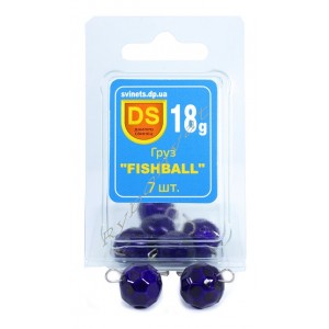 Груз свинцовый "FISHBALL" блистер 7шт-18г фиолетовый