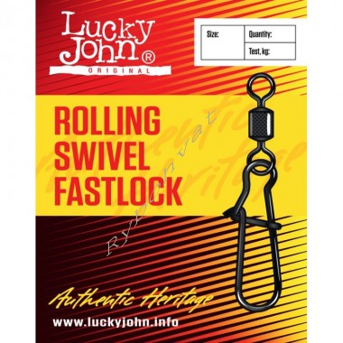 Застежка+вертлюг  LJ ROLLING SWIVEL FAST LOCK  012 / *14
