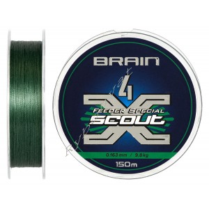 Шнур Brain Scout 4X 150m (deep green) 0.163mm 9.8kg