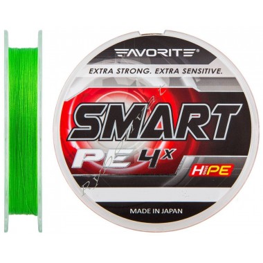 Шнур Favorite Smart PE 4x 150м (салат.) #0.4/0.104мм 3кг