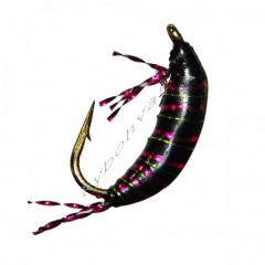 Мормышка STRIKE имитация рачка бокоплава UV Shrimp 3D - Black [Черная] (#12, 0,45г ,1,2см)