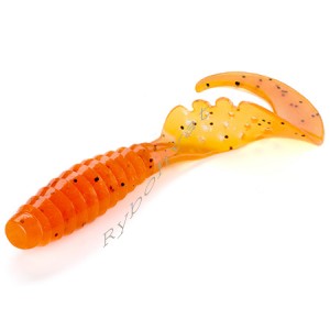 Силикон FishUp Fancy Grub 2,5" (10шт), #049 - Orange Pumpkin/Black