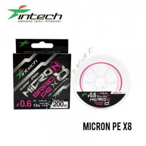 Шнур плетеный Intech MicroN PE X8 200m (0.8 (18lb / 8.16kg))