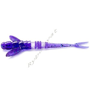 Силикон FishUp Flit 1.5" (10шт), #060 - Dark Violet/Peacock & Silver (уп)