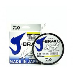 Шнур Daiwa J-Braid X4E 0,21mm 135m Yellow