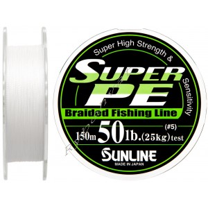 Шнур Sunline Super PE 150м (бел) 0.37мм 50LB/22.7к