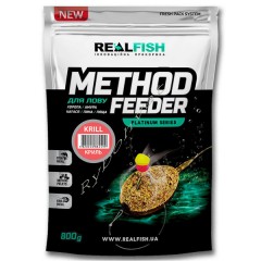 Прикормка Real Fish Premium Series Method Feeder Криль 0.8kg