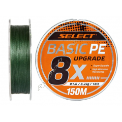 Шнур Select Basic PE 8x 150m Green #1.5/0.18mm 22lb/10kg