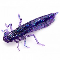 Силикон FishUp Dragonfly (new) 1.2" (10шт), #060 - Dark Violet/Peacock & Silverk (уп)