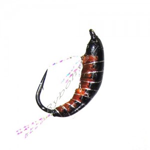 Мормышка STRIKE имитация рачка бокоплава Woven Shrimp - Black [Черный] (#14, 0,35г, 1см)