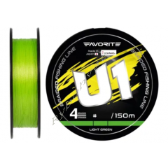 Шнур Favorite U1 PE 4x 150m (light green) #1.2/0.191mm 16lb/7.2kg