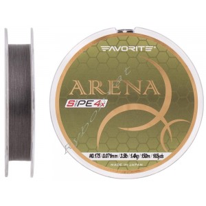 Шнур Favorite Arena PE 4x 150m (silver gray) #0.2/0.076mm 5lb/2.1kg