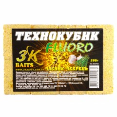 Технокубик FLUORO (часник-чебрець) 290 г "3KBaits"